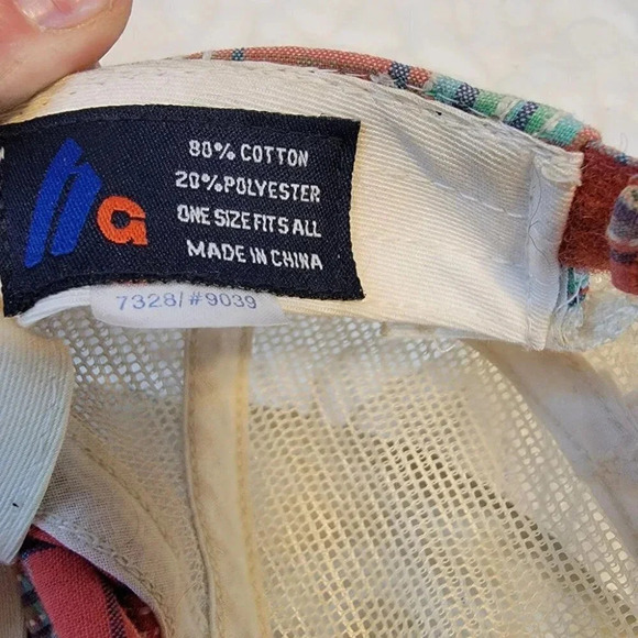 Fashion Plaid Mesh Army Cap Washington State Heart Love Peach Teal Beige OS - Picture 6 of 6